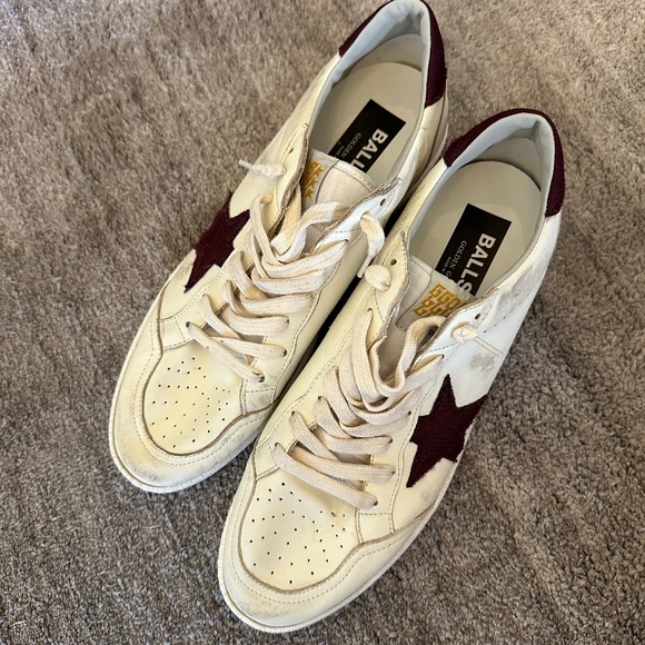 Golden Goose burgundy mesh star ball star NEVER WORN - Picture 1 of 3
